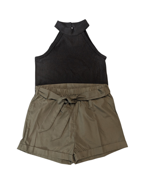 Halter Tank and Black Short Set