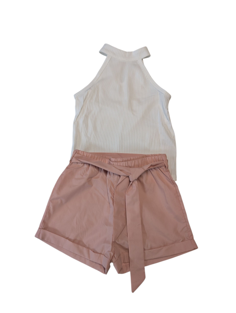 Halter Tank and Pink Short Set