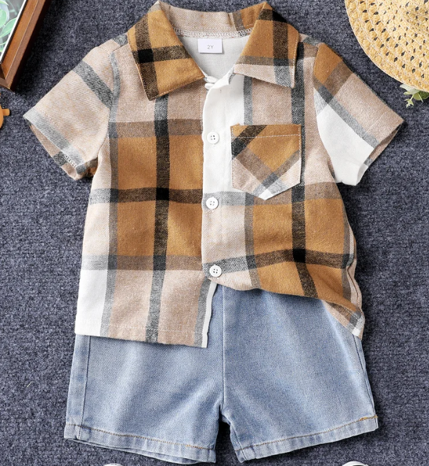 Classic Grind Lapel Shirt and Shorts Set