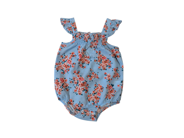 Blue Floral Romper
