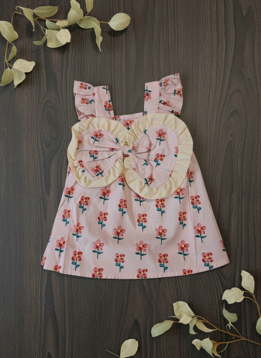 Floral Big Bow Dress