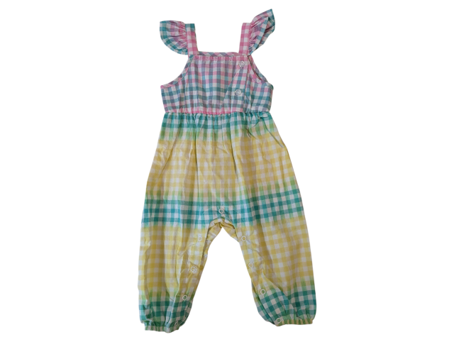 Multi Color Grid Romper