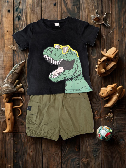Dino Cargo T-Shirt and Shorts Set