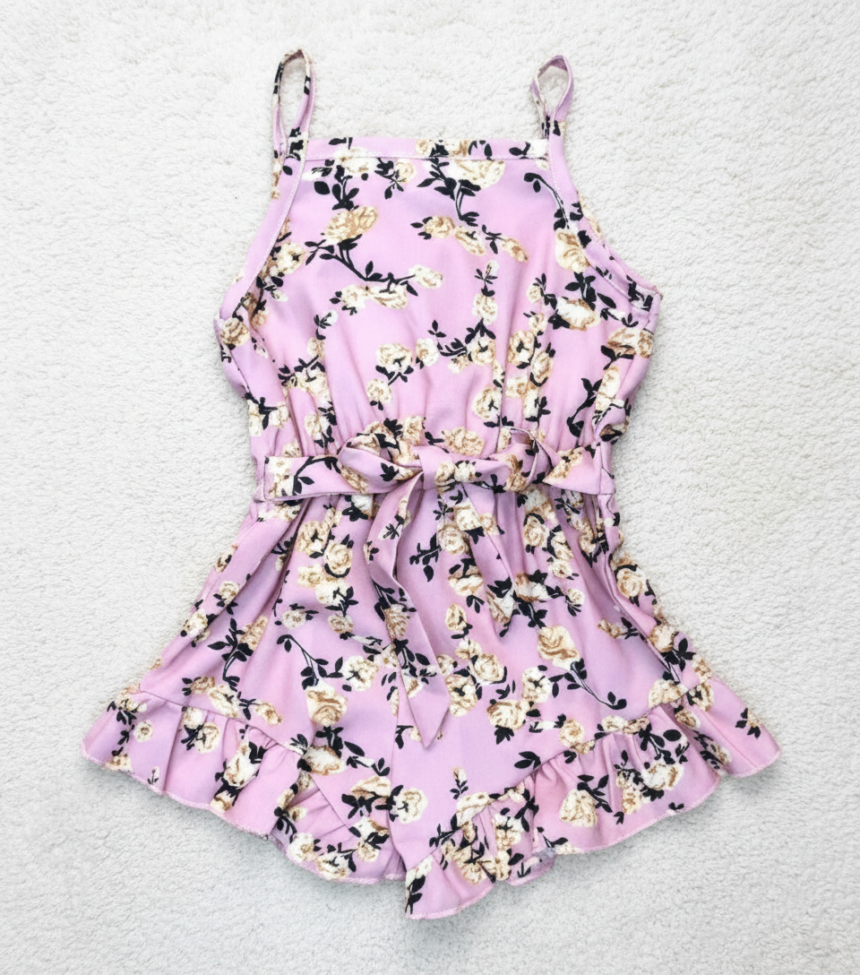 Pink Floral Romper