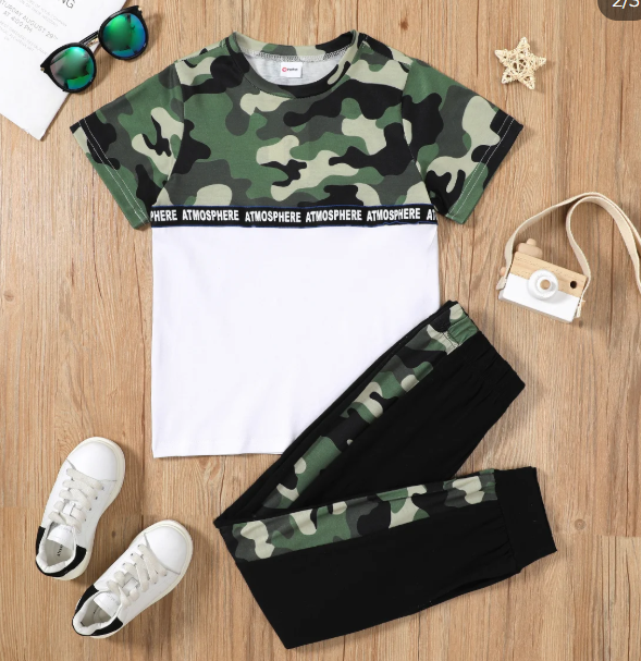 Camo T-Shirt and Pant Set