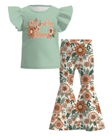 Choose to Bloom T-Shirt and Pant Set