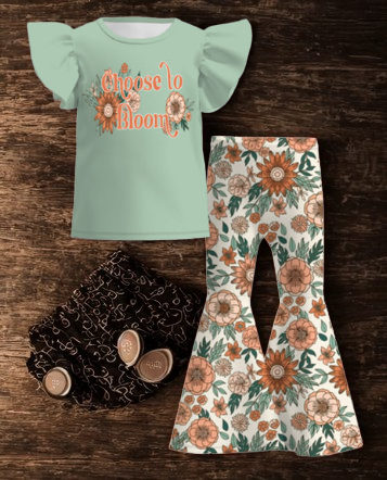 Choose to Bloom T-Shirt and Pant Set